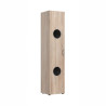 Armoire à linge sale 2 paniers chêne clair profondeur 40 cm Jesy