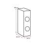 Armoire à linge sale 2 paniers chêne clair profondeur 40 cm Jesy