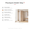 Armoire penderie chêne clair cintre extensible profondeur 40 cm Jesy