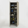 Armoire buanderie chêne clair 5 étagères profondeur 40 cm Jesy