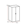 Armoire buanderie chêne clair 5 étagères profondeur 40 cm Jesy