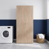 Armoire buanderie chêne clair avec serrure profondeur 40 cm Jesy
