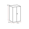 Armoire buanderie chêne clair avec serrure profondeur 40 cm Jesy