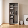 Armoire buanderie chêne clair 2 compartiments profondeur 40 cm Jesy