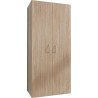 Armoire buanderie chêne clair 2 compartiments profondeur 40 cm Jesy
