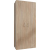 Armoire buanderie chêne clair 6 étagères profondeur 40 cm Jesy