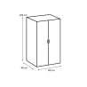 Armoire buanderie chêne clair 6 étagères profondeur 40 cm Jesy