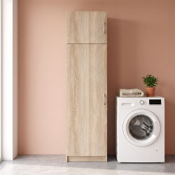 Surmeuble de buanderie 1 porte chêne clair profondeur 40 cm Jesy