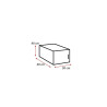 Surmeuble de buanderie 1 porte chêne clair profondeur 40 cm Jesy