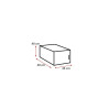 Surmeuble de buanderie 1 porte chêne clair profondeur 40 cm Jesy
