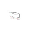 Surmeuble de buanderie 1 porte chêne clair profondeur 40 cm Jesy