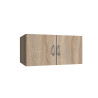 Surmeuble de buanderie 2 portes chêne clair profondeur 40 cm Jesy