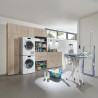 Surmeuble de buanderie 2 portes chêne clair profondeur 40 cm Jesy