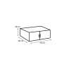 Surmeuble de buanderie 2 portes chêne clair profondeur 40 cm Jesy