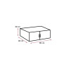 Surmeuble de buanderie 2 portes chêne clair profondeur 40 cm Jesy