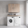 Surmeuble 2 portes et étagère chêne clair profondeur 40 cm Jesy