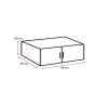 Surmeuble 2 portes et étagère chêne clair profondeur 40 cm Jesy