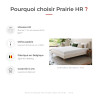 Matelas mousse haute résilience HR 40 kg/m³ déhoussable 19 cm Prairie