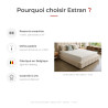 Matelas ressorts ensachés 7 zones équilibré déhoussable 19 cm Estran