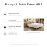 Matelas ressorts ensachés 7 zones mousse HR ferme déhoussable Estran