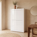 Vaisselier/argentier moderne laqu&eacute; blanc brillant Agathe