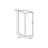 Armoire de buanderie chêne clair 1 porte profondeur 54 cm Jesy