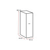 Armoire de buanderie extractible 4 rangements chêne clair Jesy