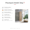 Armoire 1 porte à cadenas chêne clair profondeur 54 cm Jesy