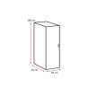 Armoire 1 porte à cadenas chêne clair profondeur 54 cm Jesy