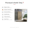 Armoire penderie chêne clair profondeur 54 cm Jesy