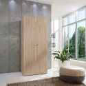 Armoire penderie ch&ecirc;ne clair avec serrure profondeur 54 cm Jesy
