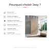 Armoire penderie chêne clair avec serrure profondeur 54 cm Jesy