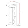 Armoire penderie chêne clair avec serrure profondeur 54 cm Jesy