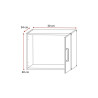 Surmeuble de buanderie 1 porte chêne clair profondeur 54 cm Jesy