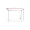 Surmeuble de buanderie 1 porte chêne clair profondeur 54 cm Jesy