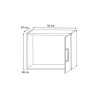 Surmeuble de buanderie 1 porte chêne clair profondeur 54 cm Jesy