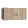 Surmeuble de buanderie 2 portes chêne clair profondeur 54 cm Jesy