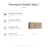 Surmeuble de buanderie 2 portes chêne clair profondeur 54 cm Jesy