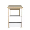 Lit cabane mi-hauteur enfant bois et blanc avec 2 tiroirs Perchoir