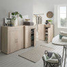 Commode 2P/1T chêne clair Jesy