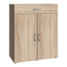 Commode 2P/1T chêne clair Jesy