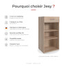 Étagère avec tiroir chêne clair hauteur 98 cm Jesy