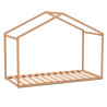 Lit cabane enfant bois massif naturel avec sommier Pignon