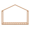 Lit cabane enfant bois massif naturel avec sommier Pignon
