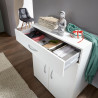 Commode 2P/1T blanche Jesy