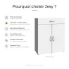 Commode 2P/1T blanche Jesy