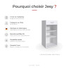 Étagère avec tiroir blanche hauteur 98 cm Jesy