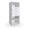 Étagère 3 tiroirs blanche hauteur 126 cm Jesy