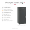Commode graphite 1P/1T Jesy