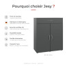 Commode 2P/1T graphite Jesy